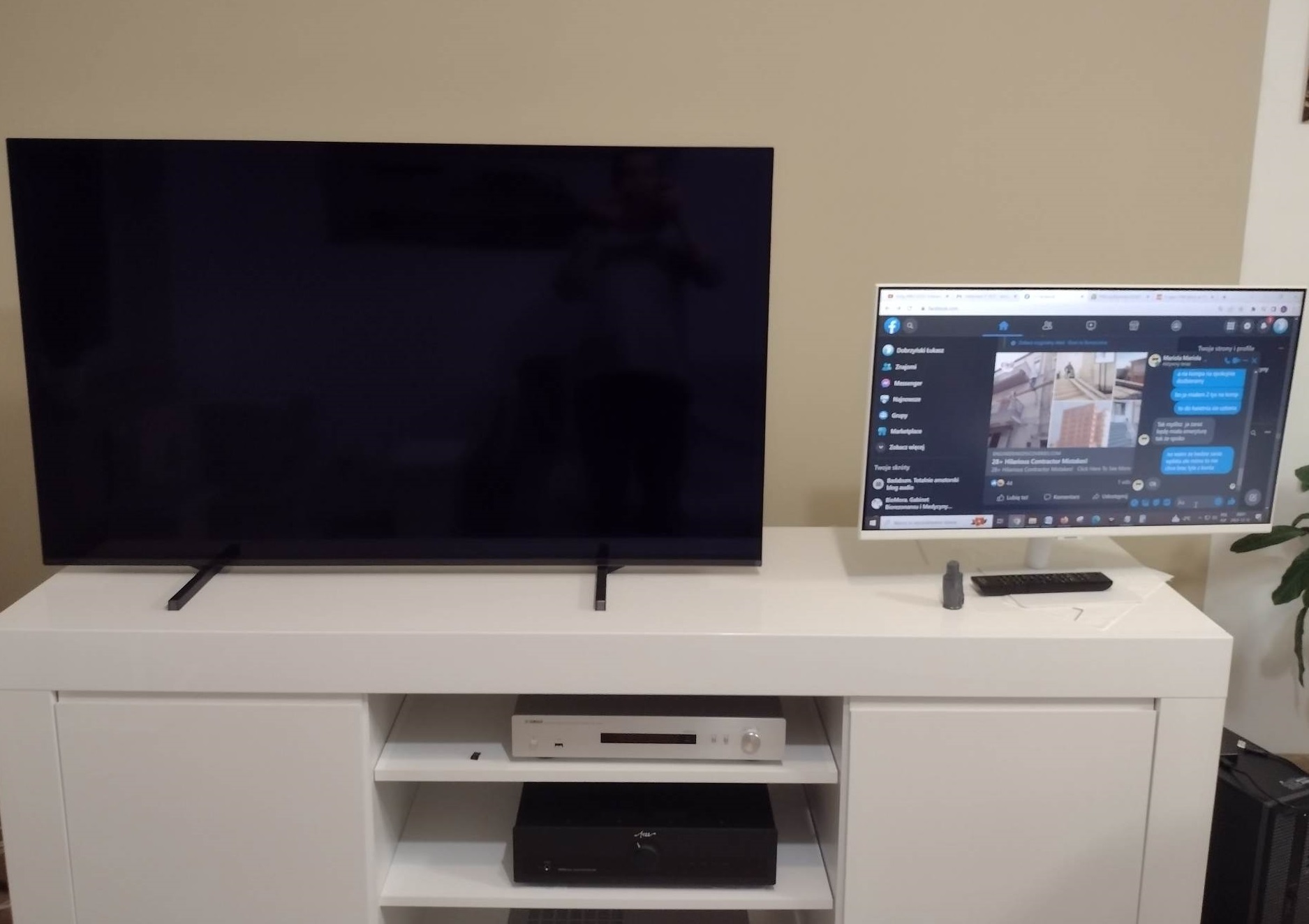 Telewizor OLED Sony 55 cali i Monitor Samsung 32 cale