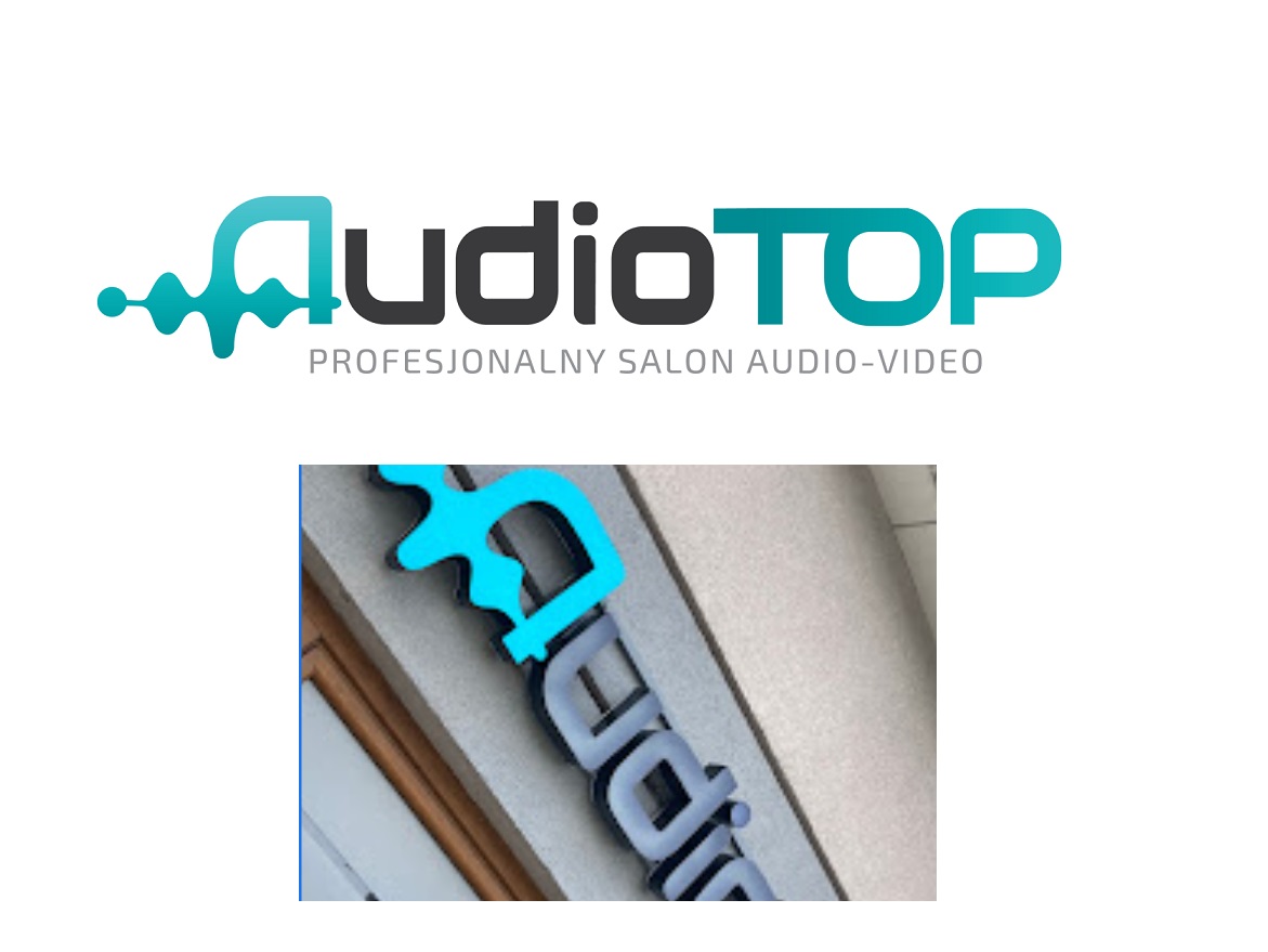 Audiotop logo i zdjęcie wejścia